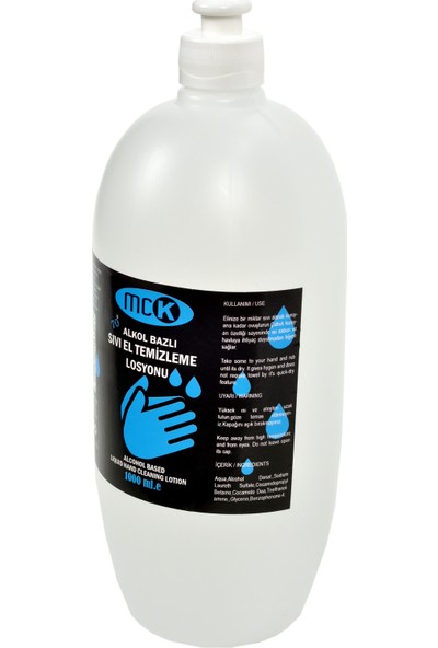 MCK Alkol Bazl Sv El Temizleme Losyonu 1000 mL